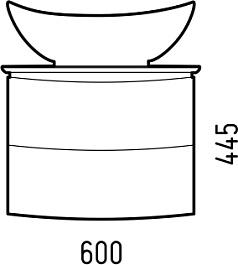 Corozo Тумба с раковиной Вико 60 Z2 подвесная белая – фотография-7